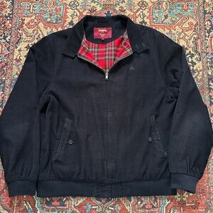 Merc Corduroy Harrington Jacket with Red Tartan Lining size L